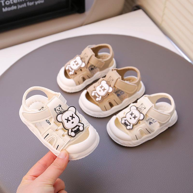 Soft-soled baby sandals summer breathable baby toddler shoes non-slip bag head sandals children anti-kick casual sandals