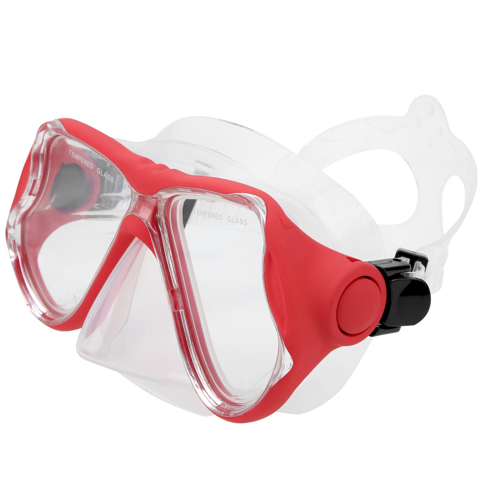 Snorkeling Diving Goggles Clear AntiFog Tempered Glass HighDefinition Swimming Eyes Wear