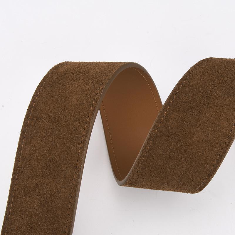 Niche Retro Frosted Wide Waist Seal for Women Genuine Leather Elegant Fashionable High-end Sense with Dress Belt Accessories for Women