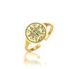Pentagramm Schutz Talisman Amulett Ring Edelstahl Tetragrammaton Offene Ringe Spirituelles Siegel Schmuck Geschenk für Frauen