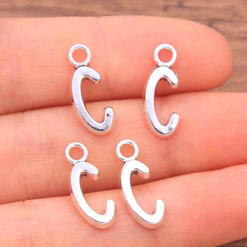 Zinc Alloy Alphabet Charms: 2 Colors, 26 Letter Pendants for Jewelry, Handbag, and Mobile Phone Accessories