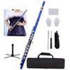 Closed Hole C Flute 16 Keys Cupronickel Nickel plated Wind Instrument with Carry Case Flute Stand Gloves Cleaning Cloth