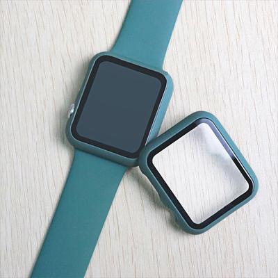 Curea sport din silicon + husă pentru Apple Watch 44mm 40mm Series 4 5 6 SE Protector de ecran complet curbat pentru iWatch Band 42mm 38mm Series 3 2