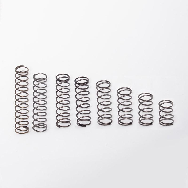 10pcs Spring Steel Micro Small Compression Wire Diameter 0.5mm 0.6mm OD:3/4/5/6/7/8/9/11/12/13/14/15mm Length:5-45mm