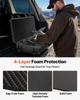 Hard Rifle Case, Lockable Rifle Case with Pre-cut Foams, 1016 Mm Gun Storage with Wheels, IP67 Waterproof & Dustproof Movable Large Pistol Storage for