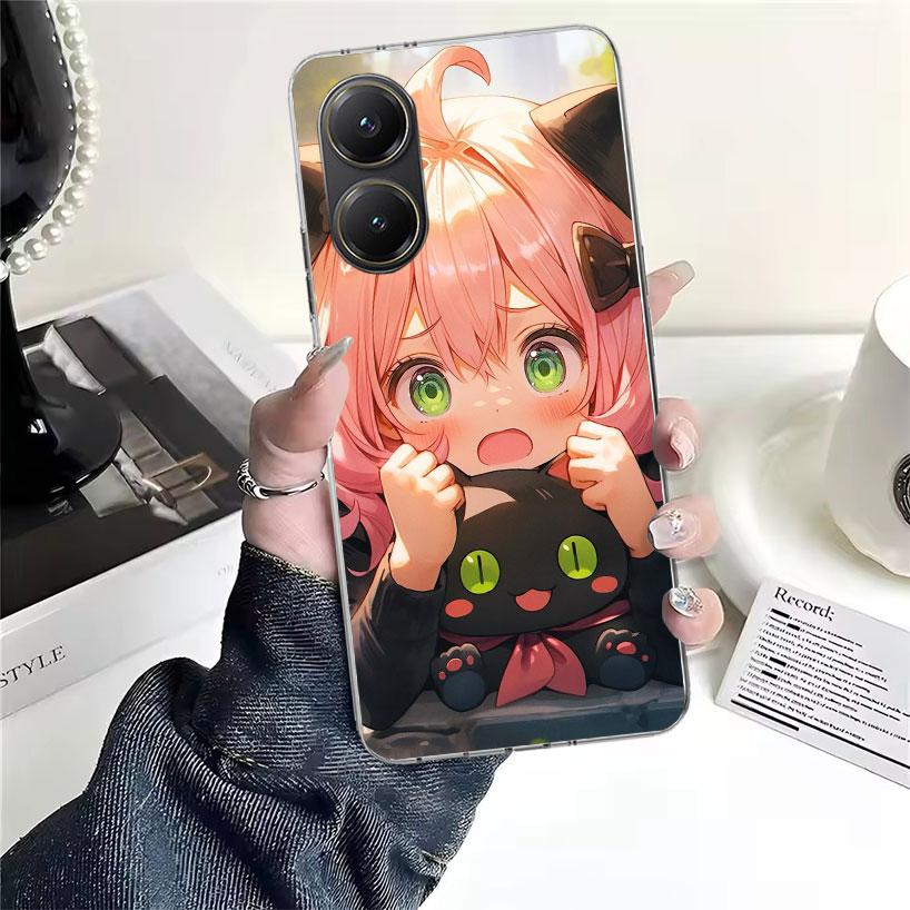S-Spy Family Anya Soft Phone Case For Xiaomi Redmi 15C 15 13C 13 Poco X5 X6 X7 F7 Ultra M7 12C 12 10 10C 9C 9A 9T 9 Fundas Poco