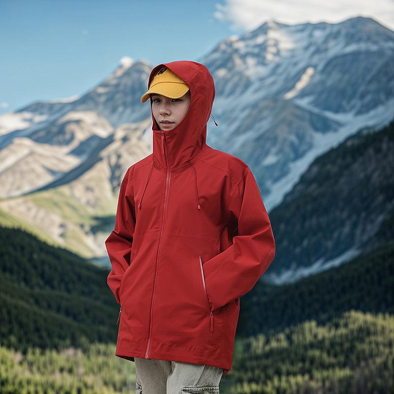 Nouvelle veste hardshell d'alpinisme d'extérieur pour homme, tissu triple épreuve, tendance mode, multicolore en option, manteau de couple