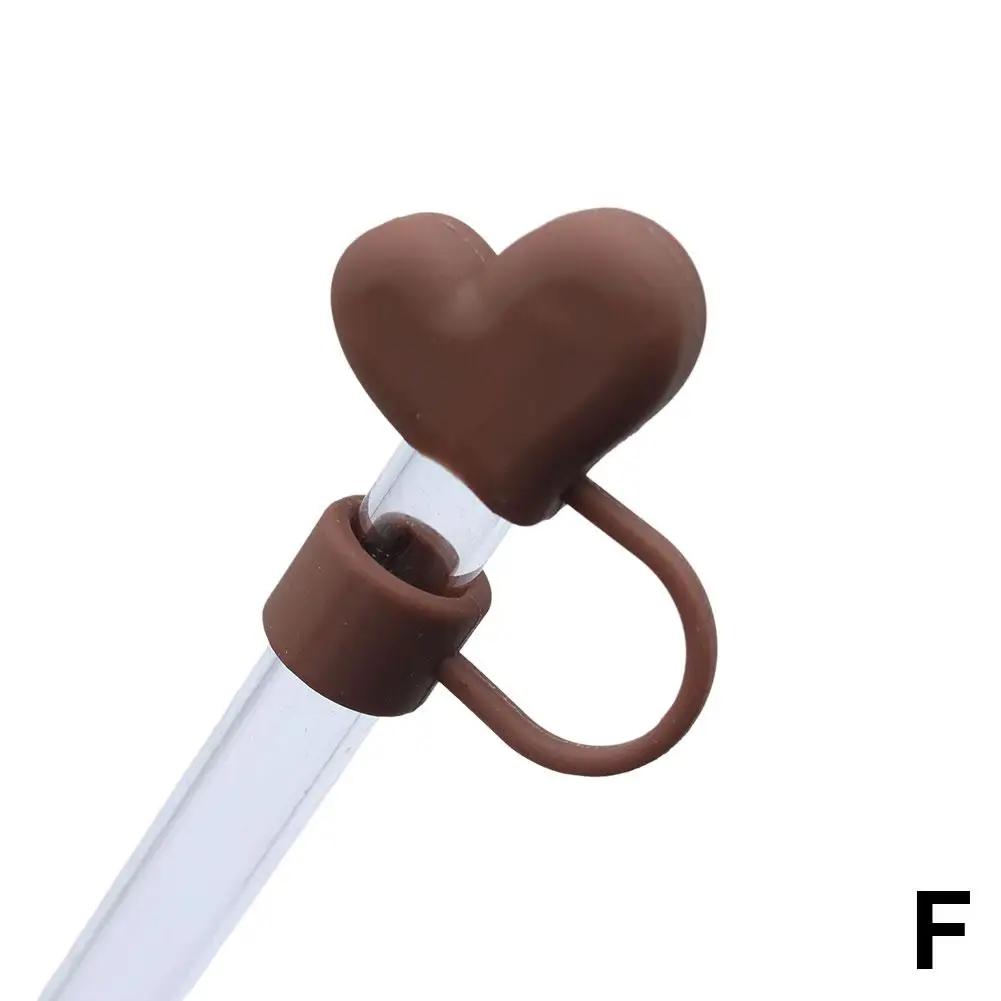 Love Straw Cover Cap Reusable Silicone Straw Toppers For Stanley Cup Leak-Proof Dust Proof Straws Cover For Tumbler Accesso L3V0