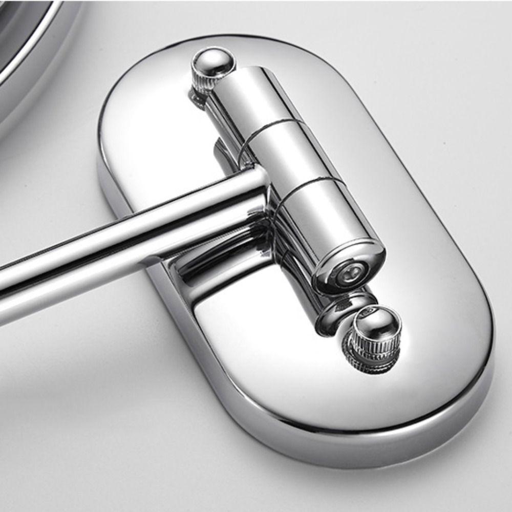 Double-sided Wall Mounted Makeup Mirror 360° Rotating Telescopic Makeup Mirror  Bathroom