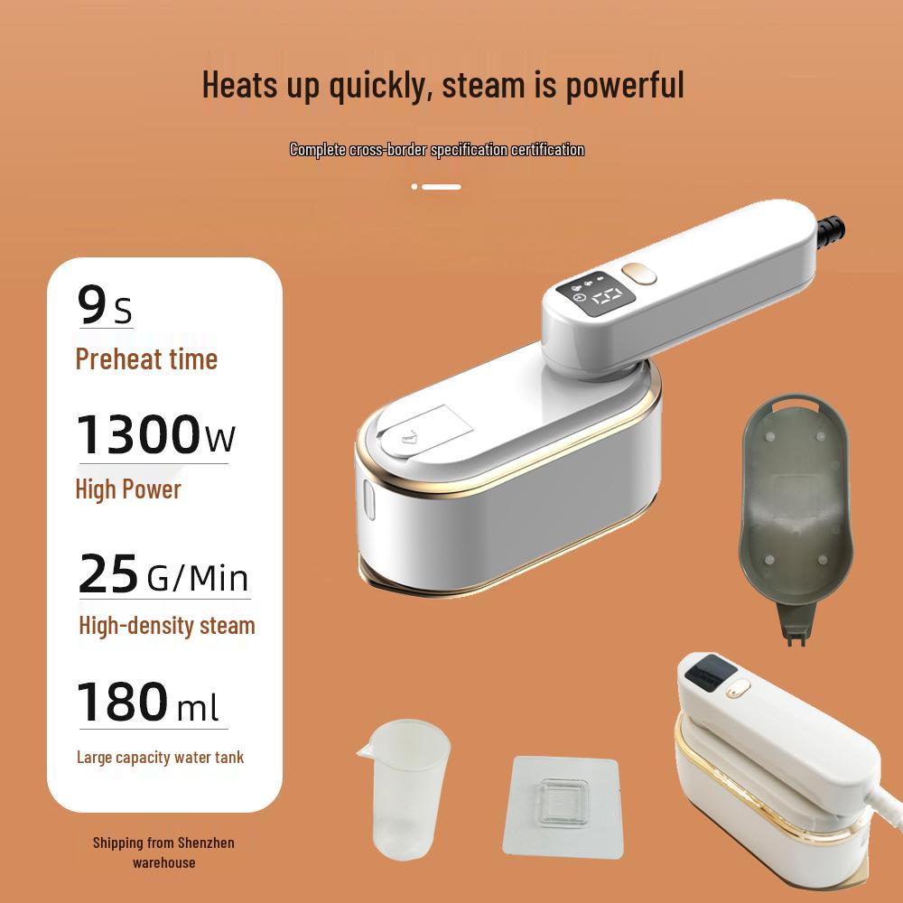 

Портативный ручной отпариватель для одежды с тремя скоростями и мини-утюг UK (230V for Hong Kong/UK) белый
