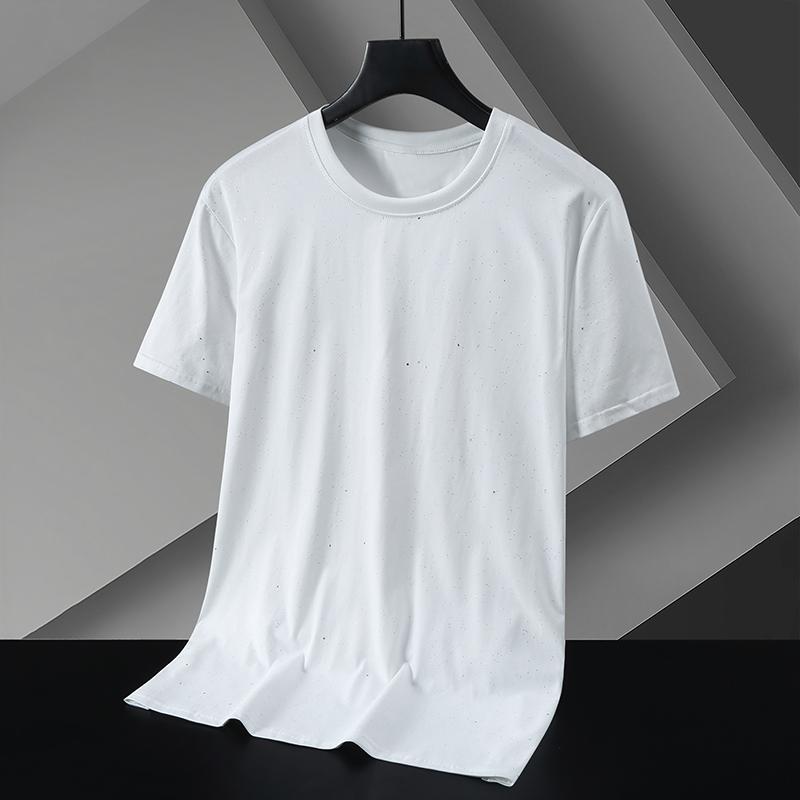 Herren T-Shirts Oversize Fahion Schwarz Weiß Plus Größe 3XL-11XL Kurzarm T-Shirt Sommer
