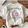 Margarita Cocktail Club Womens Tee Save Water Drink Margs Graphic Casual White Top