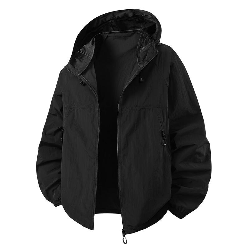 Women s Summer Lightweight Hooded Thin Jacket with Pockets and Adjustable Drawstring XS