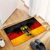 Germany Flag Eagle Coat of Arms Area Rug, Non Slip Black Red Gold Floor Mat for Living Room Bedroom German Fan Home Decor