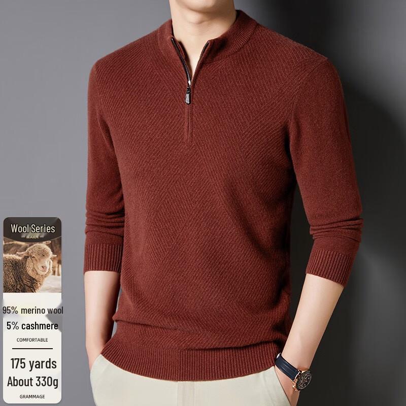 

Men s Wool & Cashmere Half-Zip Sweater FXT6461 2XL (185cm)