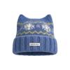 2026 autumn and winter new Fair Island wind cat ear wool hat, fleece warm cold hat, big head circumference and small knitted hat