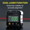 4-Side Magnetic Digital Angle Gauge With Laser Mini Electronic Protractor Horizontometer Inclinometer Angle Ruler Slope Measure