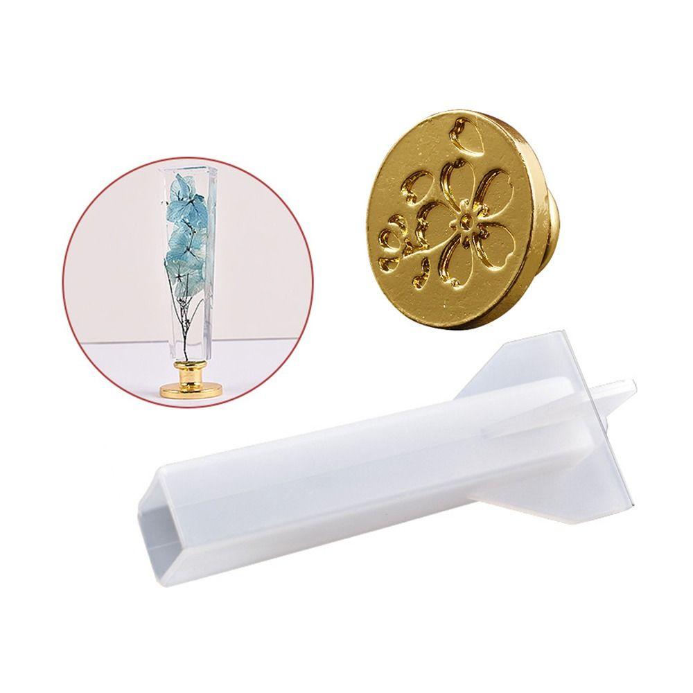Casting Mould Scrapbooking Envelopes Wax Sealing Head Wax Seal Stamp Handle Mold Silicone Molds