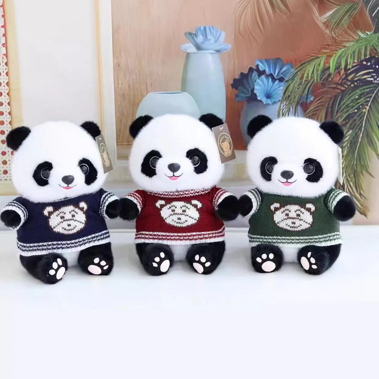 Writing A Notebook Boys 8-Inch Panda Dolls, Giant Panda Plush Toys, Chengdu Souvenirs, Children's Day Gifts For Men And Women