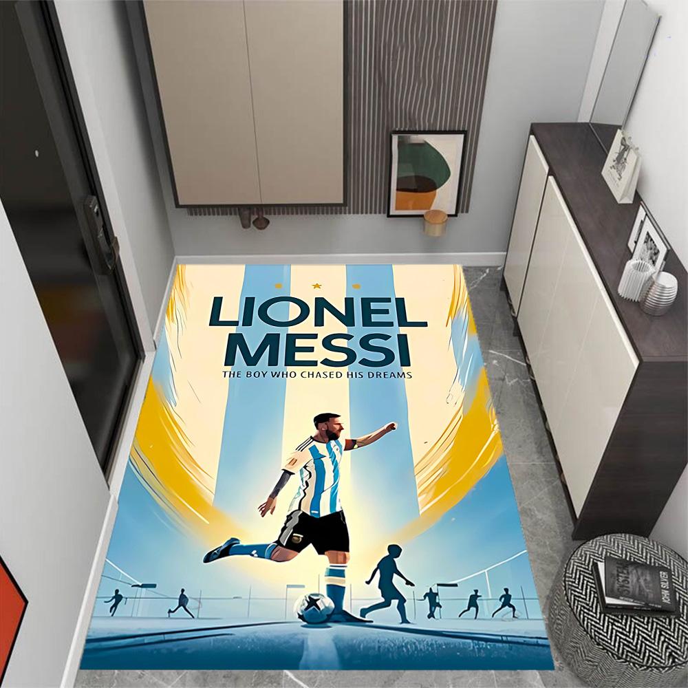 Argentina's Messi Action Carpet Design for Living Rooms Bedrooms Playrooms Kitchen Antislip Carpet Anime Office Decor Wedding Party Gift