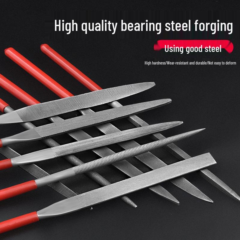 10-Piece Mini Triangular File Set for Woodworking & Metal Grinding Tools