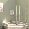 VidaXL Enclos de bain 120x140 cm Verre trempé Transparent