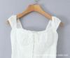 French Niche White Romantic Lace-up Embroidered Suspender Vest A-word Short Skirt Women's Waist Cake Dress