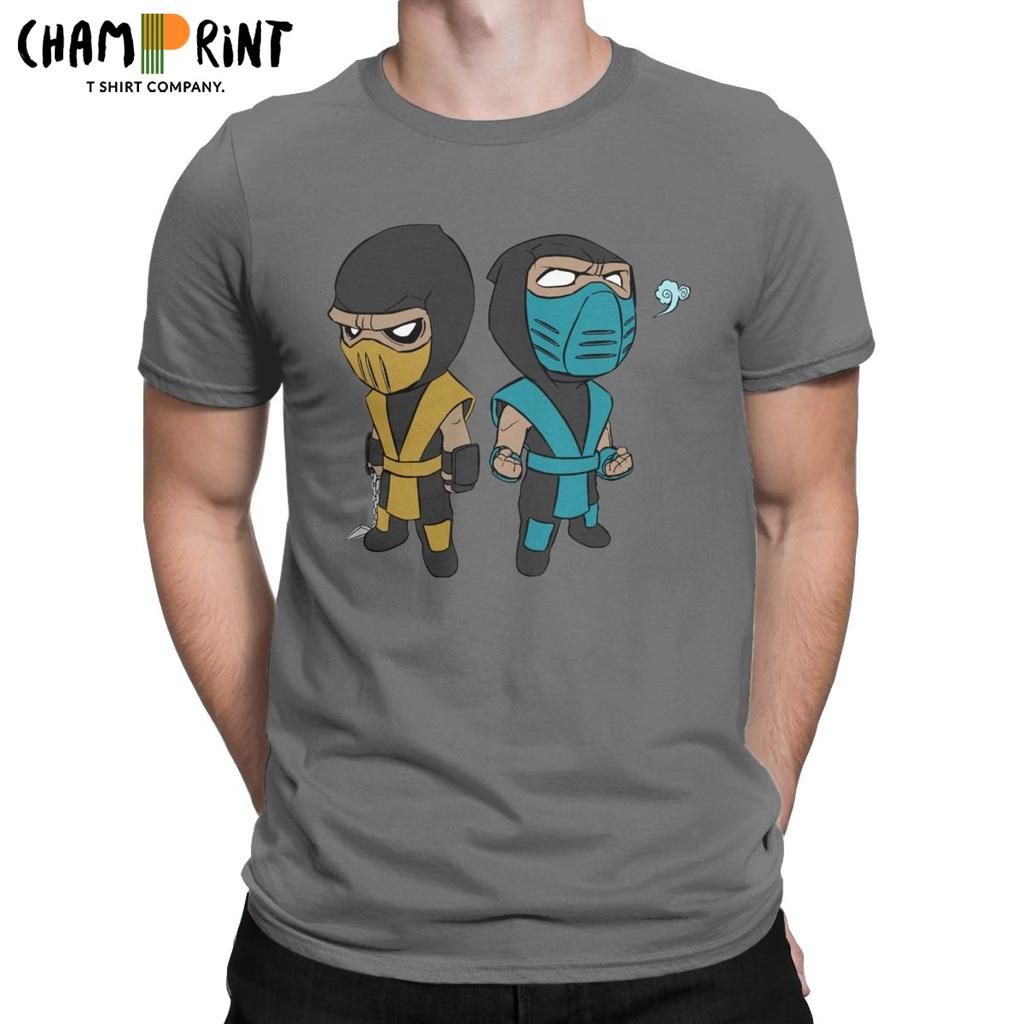 Scorpion SubZero T Shirt Mens Cotton 2021 Fashion TShirts Mortal Kombat Sub Zero Mk11 Arcade Game Tees Printed Tops