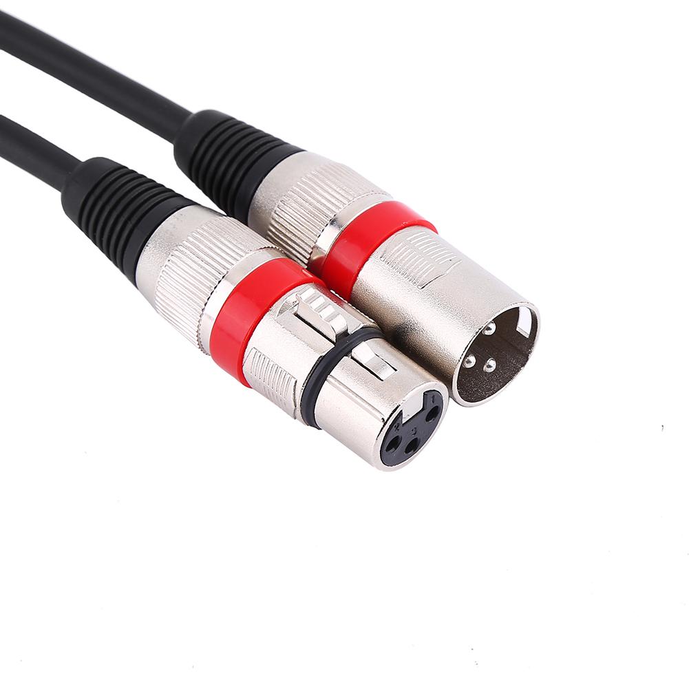 3Pin XLR Cable Male to Female M F Audio Cord Shielded Cable For Microphone Mixer 1M