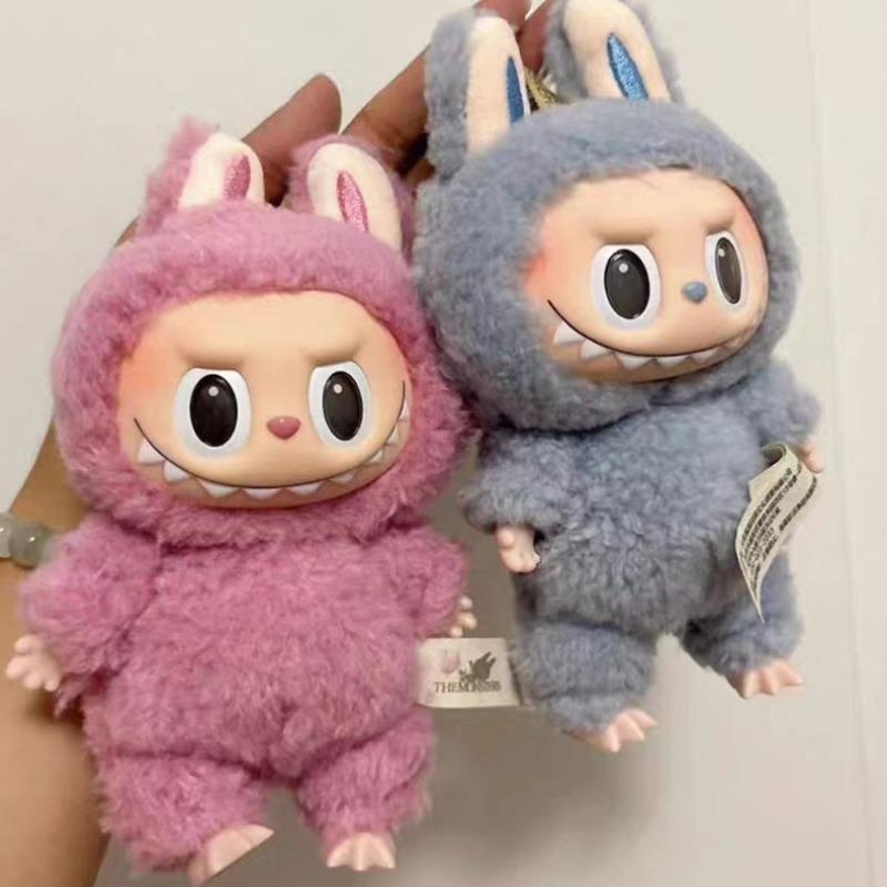 2025 New Cute Cartoon Key Rings PP Cotton Filling Macaroon Figure Plush Toy Soft Vinyl Head Plush Doll Pendant for School Bags Handbags Travel bags