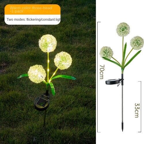 

Наземная лампа для газона со светодиодной цветной светодиодной лампой Taraxacum на солнечной энергии для наружного двора Hydrangea macrophylla, декоративная ламповая цепочка на Рождество