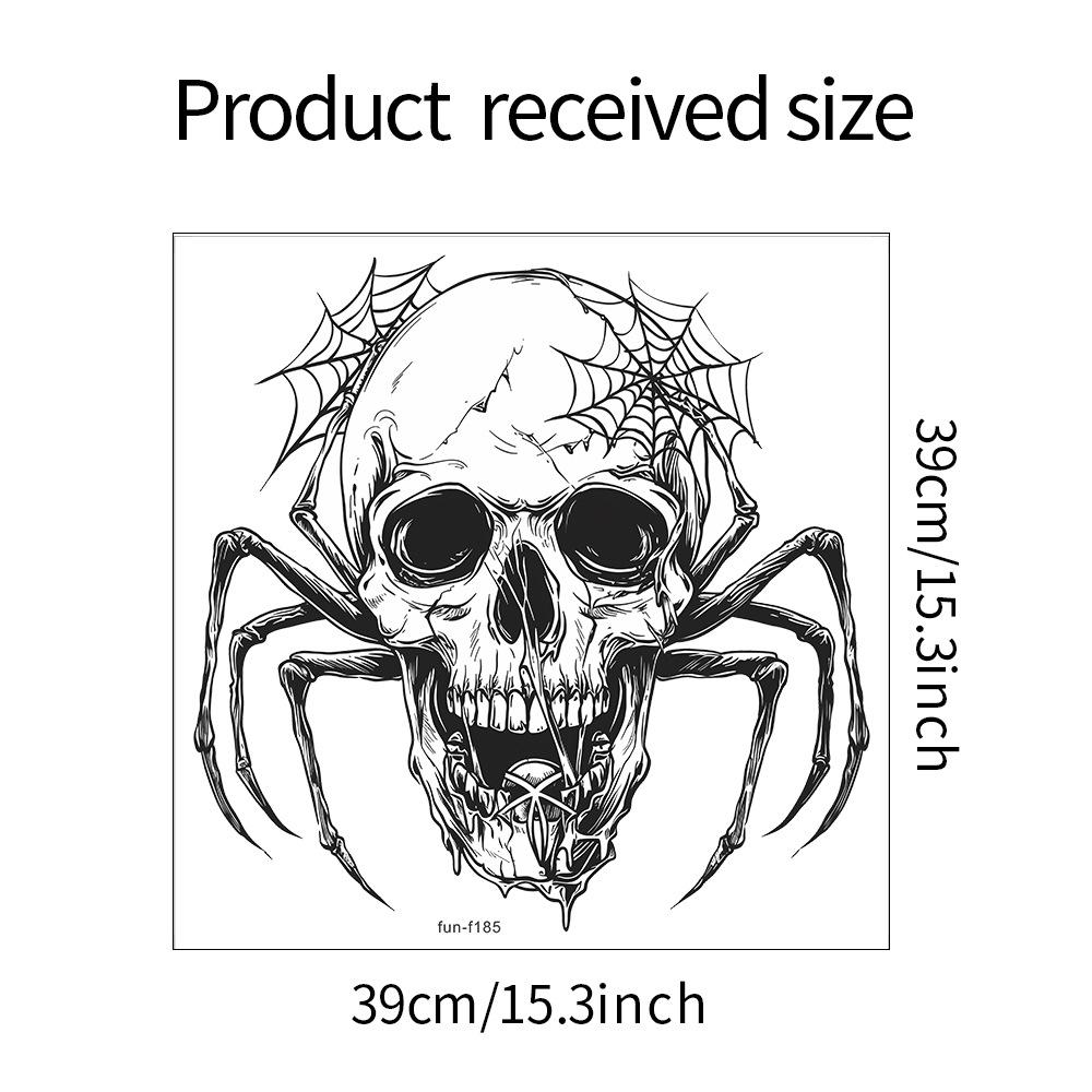 

Хэллоуин Череп Паутина Гостиная Крыльцо Домашнего Украшения Декоративные Наклейки На Стены 39*39CM/fun-f185