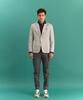 Panicale Grey Stone Washed Cotton Jacket