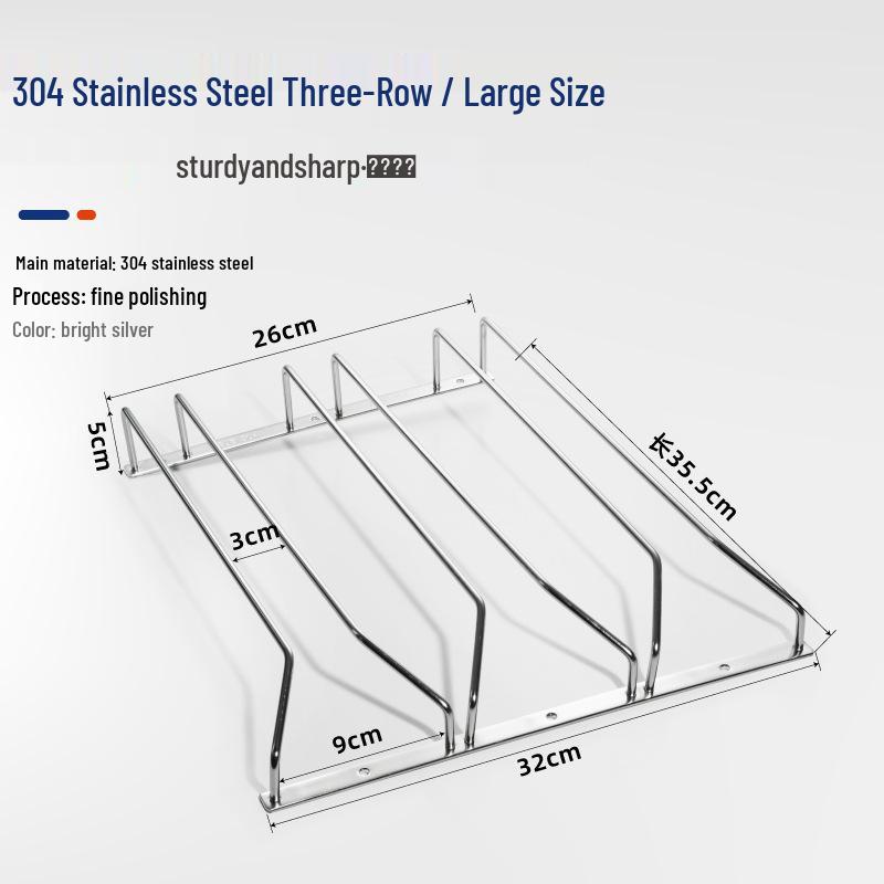 High-Stemmed 304 Stainless Steel Wine Glass Storage Rack for Red Wine Glasses