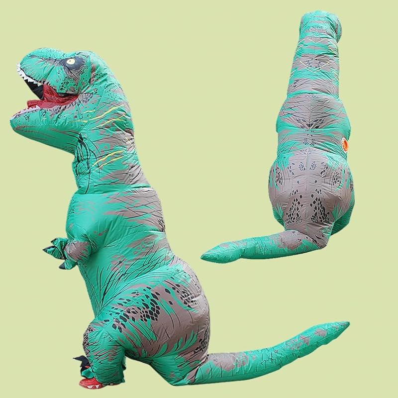 REKUCCI Tyrannosaurus Rex Dinosaur Costume, Inflatable Dinosaur Costume for Halloween, Adults and Children, Christmas, Birthdays, School Festivals,