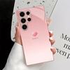 Rosa herzförmige metallische Lackglas-Handyhülle geeignet für Samsung Galaxy S26 S25 S24 S22 S21 S20 FE/Ultra/Plus stoßfest