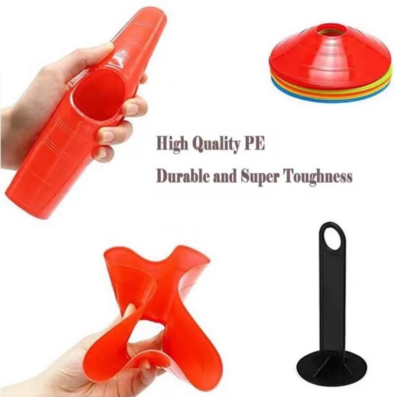 10Pcs Cone Tube Football Disc Cone Set Football Agility Training Saucer Marking Disc Multi Sport Training Space Cone Accessorie