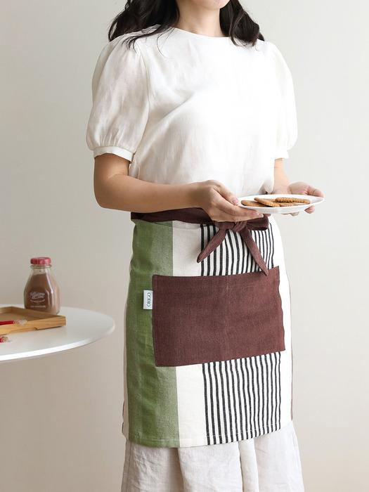 ORIGO Organic Handmade Cotton Waist Apron Cozy Frame single type