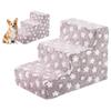 Pet Cat Stairs For High Beds 3 Steps Dog Stairs For Small Cats Climbing Removable Non-Slip Climbing Pet Ramp Washable Cat Ladder