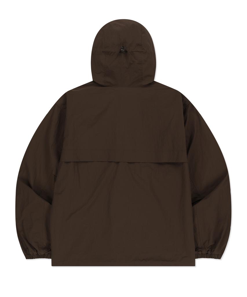 Brownbreath Tag Hoodie Windbreaker - Dark Brown