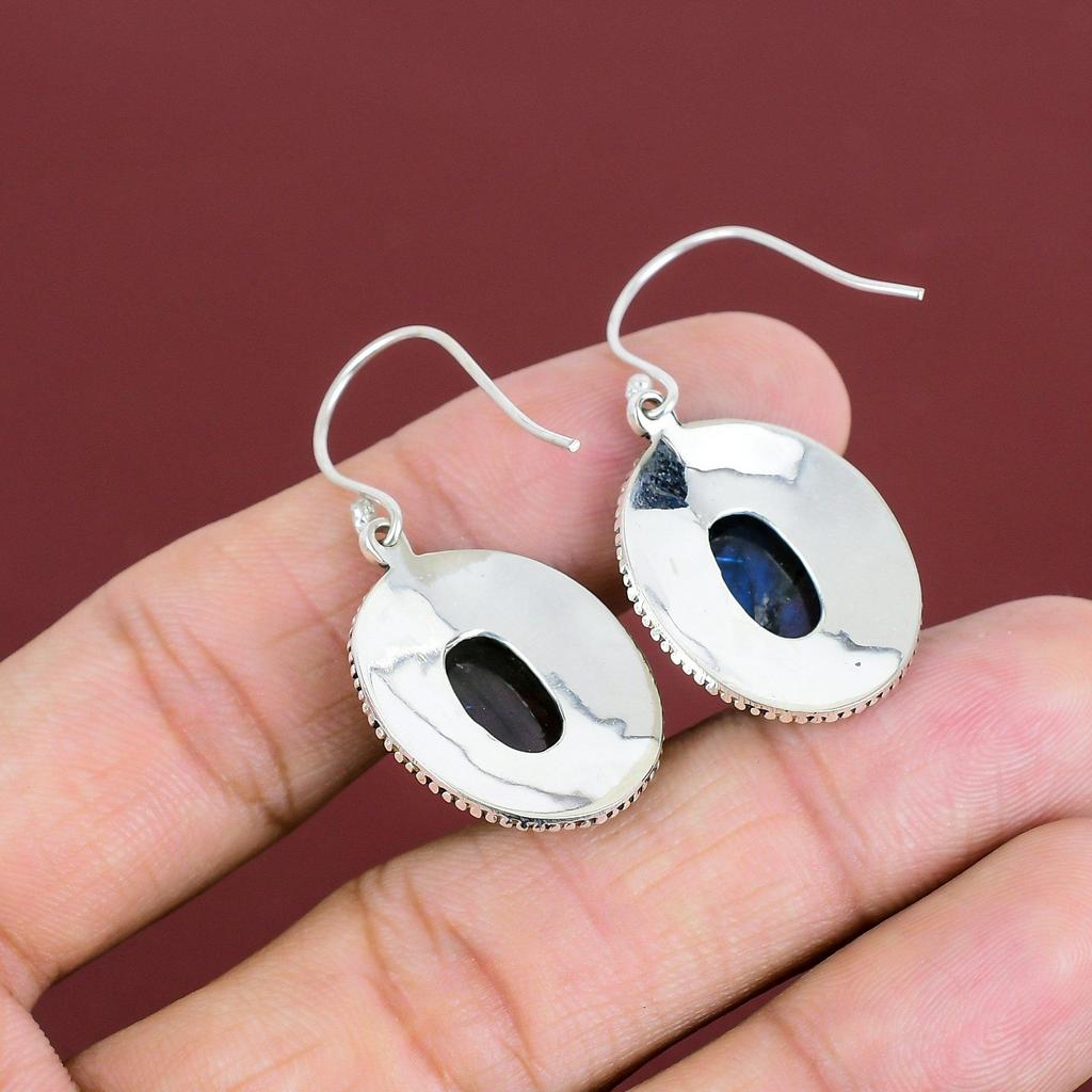 Labradorite Earring 925 Sterling Silver Earrings Gemstone Earring Decent Jewelry Handmade Vintage Earring Engagement Gift Birthstone Jewelry