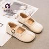 [New Autumn Winter Girls Princess Shoes Soft Sole Anti Slip Casual Comfort Kids Leather Flats