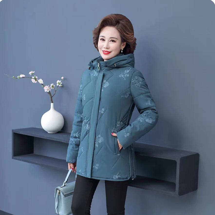 Winter Neue Baumwollkleidung für Damen, mittellang und lang, koreanische Version, eng anliegende, baumwollgepolsterte Kleidung, verdickte, warme und vielseitige Damenjacken