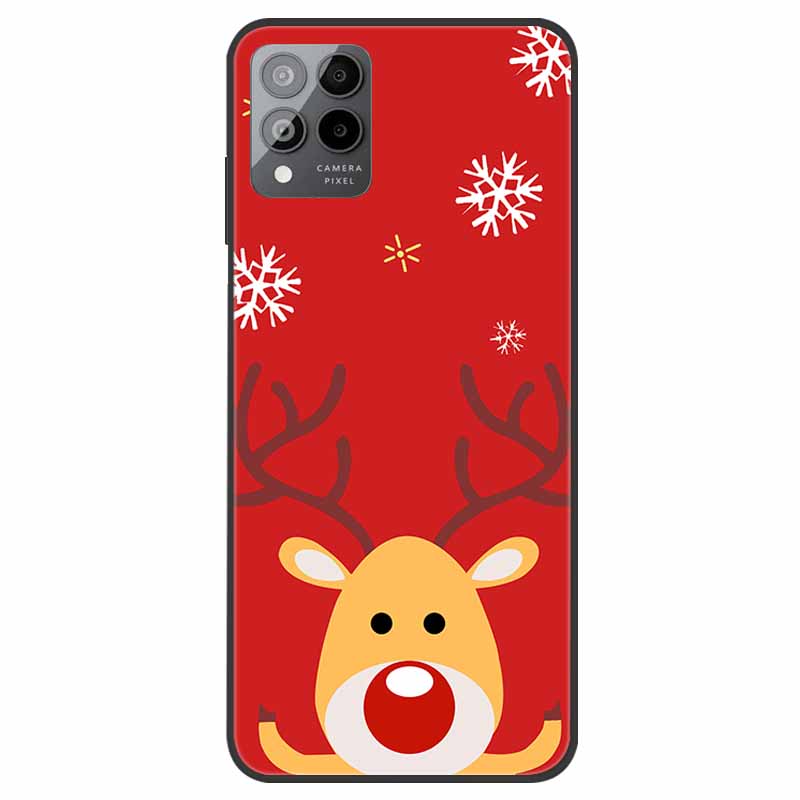 For T-Mobile REVVL 6 5G Case Christmas Soft Silicone TPU Phone Back Cover Case for T-Mobile Revvl 6 Pro 5G Santa Claus Elk Funda
