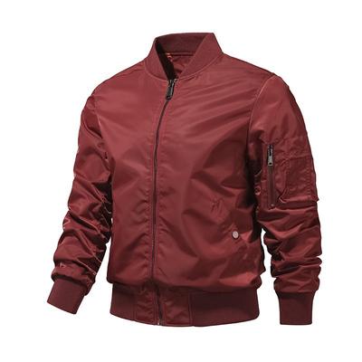 Effen Kleur Bomberjack Heren Mode Piloten Baseballjack In Bovenkleding Lente Herfst Jassen voor Mannen