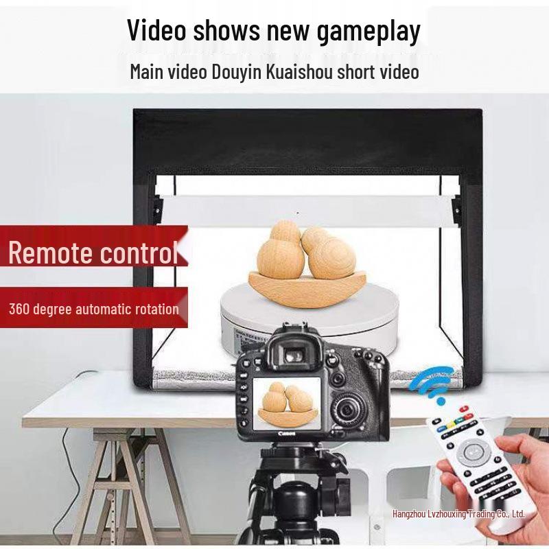 Electric Rotating Display Stand with Remote Control for Photography & Live Streaming