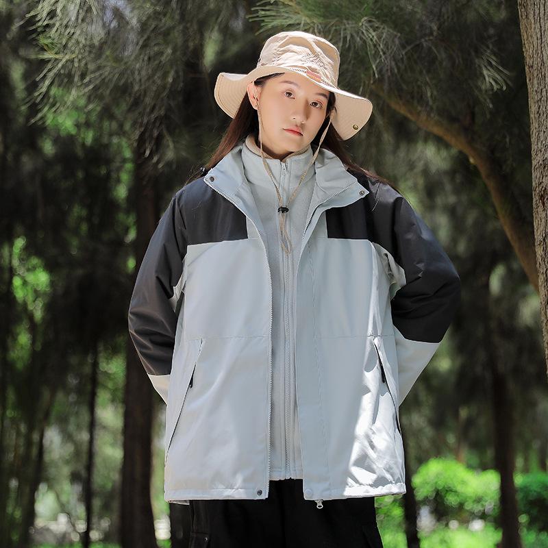 

Унисекс водонепроницаемая ветровка для спорта на открытом воздухе 3-в-1 с капюшоном YH-6188 от Cui Wanzhi L for 110-130 kg