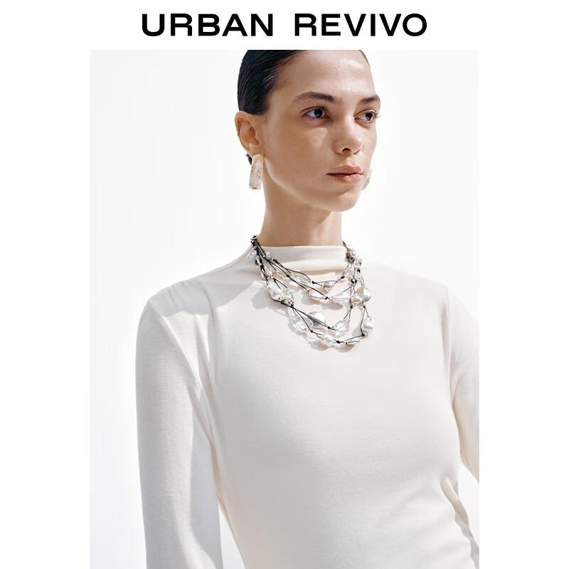 UR Women's Casual Pleated Long-Sleeve T-Shirt