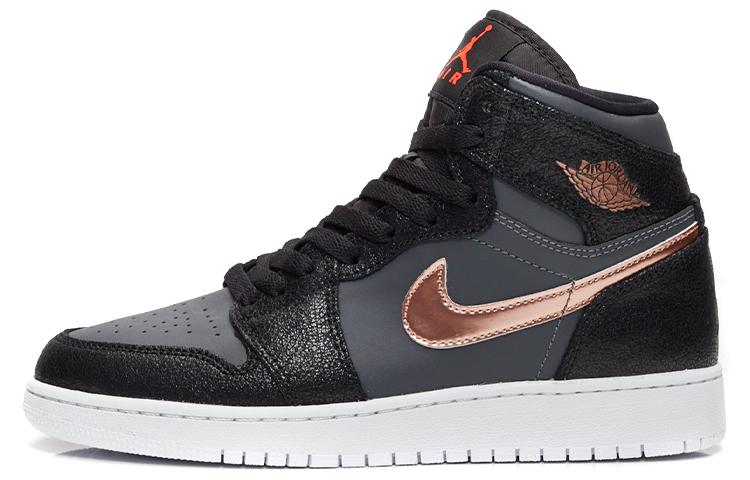 Jordan 1 Retro High GS Черный Металлик Красный Бронзовый 705300-006 39