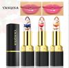 Wasserfester Lipgloss, Blumen-Lippenstift, Temperaturwechsel, Farbgelee-Lippenstift, Feuchtigkeitscreme